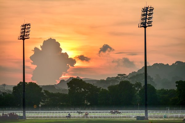 Kranji Racecourse Singapore Racing Sunset 2015