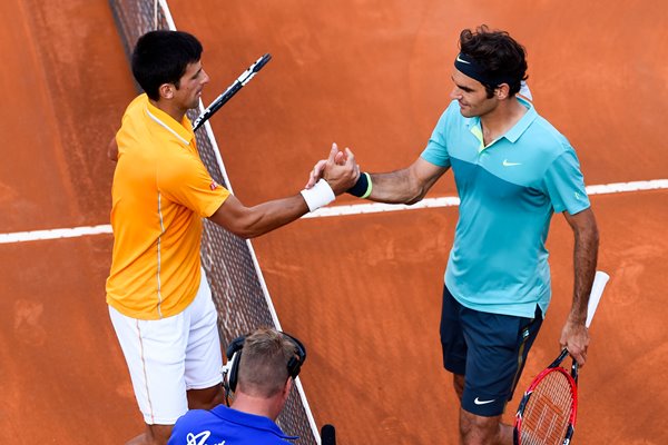 Novak Djokovic & Roger Federer Internazionali BNL d'Italia 2015 