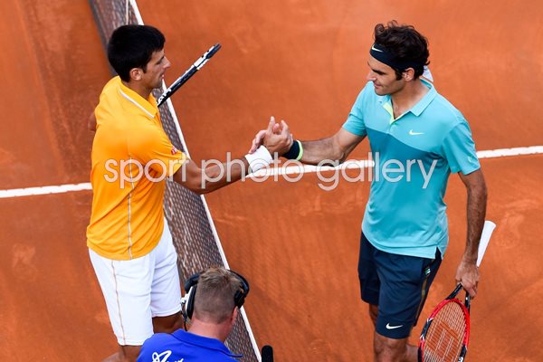 Novak Djokovic & Roger Federer Internazionali BNL d'Italia 2015 