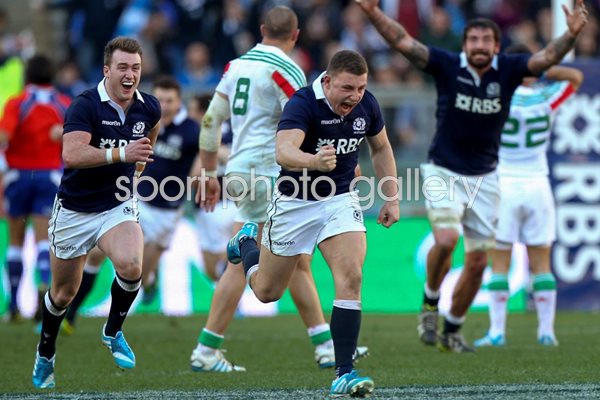 Duncan Weir Scotland Winning Drop Goal v Italy Rome 2014