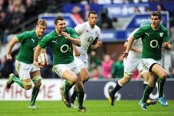 Rob Kearney Ireland scores v England Twickenham 6 Nations 2014