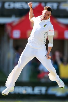 Dale Steyn South Africa celebrates v Australia 2014