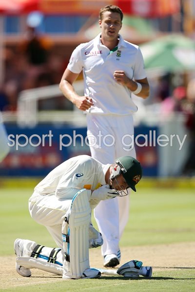 Michael Clarke Australia v Morne Morkel Cape Town South Africa 2014