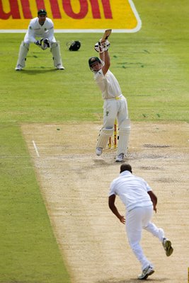 Steve Smith Australia hits Vernon Philander for 6 Cape Town 2014