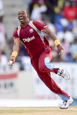 Dwayne Bravo West Indies v England Antigua 2014