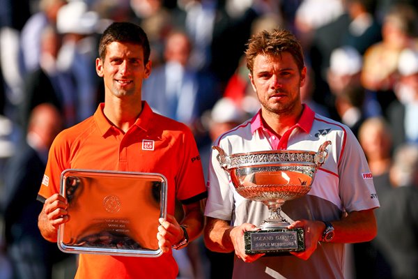 Stanislas Wawrinka & Novak Djokovic French Open 