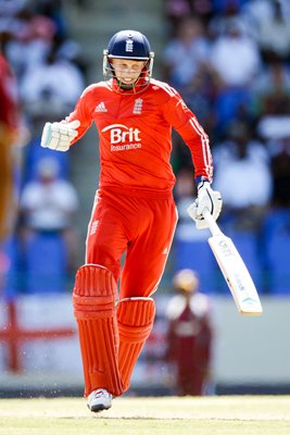 Joe Root Century England v West Indies Antigua 2014