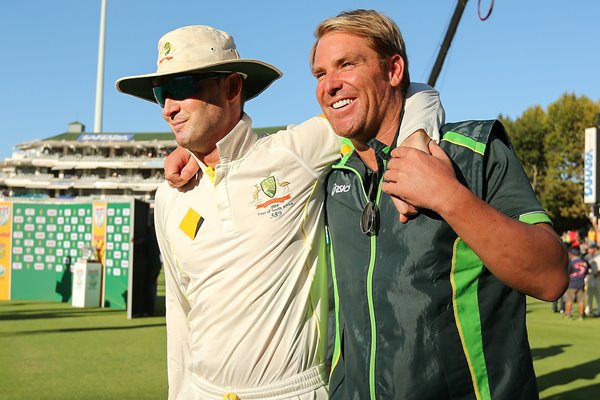 Michael Clarke & Shane Warne Australia Cape Twon 2014