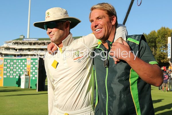 Michael Clarke & Shane Warne Australia Cape Twon 2014