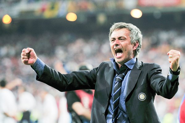 Mourinho of Inter celebrates Champions League victory 