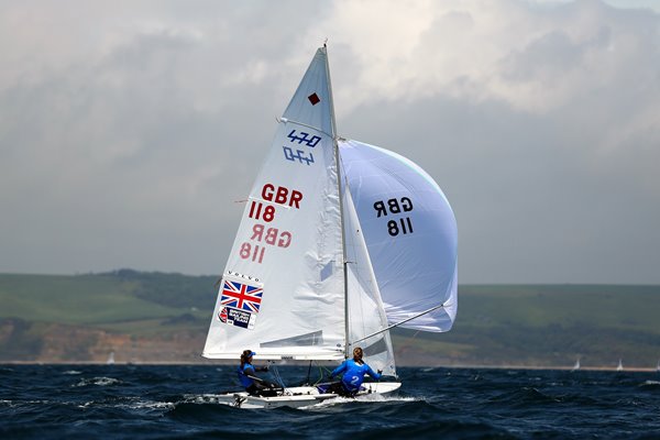 Hannah Mills Saskia Clark ISAF Sailing World Cup Weymouth 2015