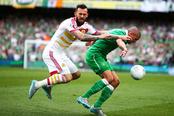 Jon Walters Ireland v Steven Fletcher Scotland EURO 2016 Qualifier