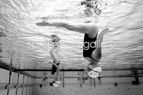 Synchronised Swimming Warm Up B&W 