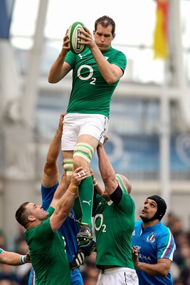 Devin Toner Ireland v Italy Six Nations Dublin 2014