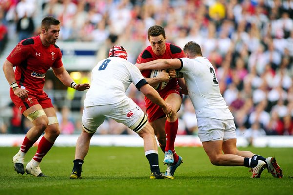 George North Wales v England Twickenham 2014