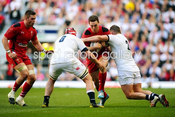 George North Wales v England Twickenham 2014