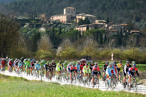 Peloton Strade Bianchi Tuscany 2014