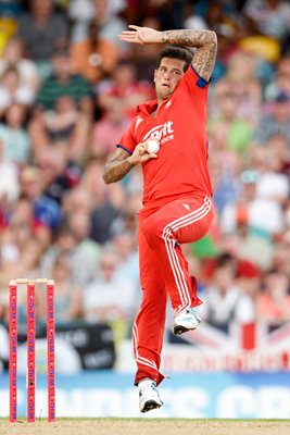 Jade Dernbach England v West Indies Barbados 2014