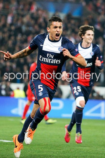 Marquinhos Paris Saint-Germain FC v Bayer Leverkusen 2014