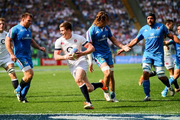 Owen Farrell scores England v Italy Rome Six Nations 2014