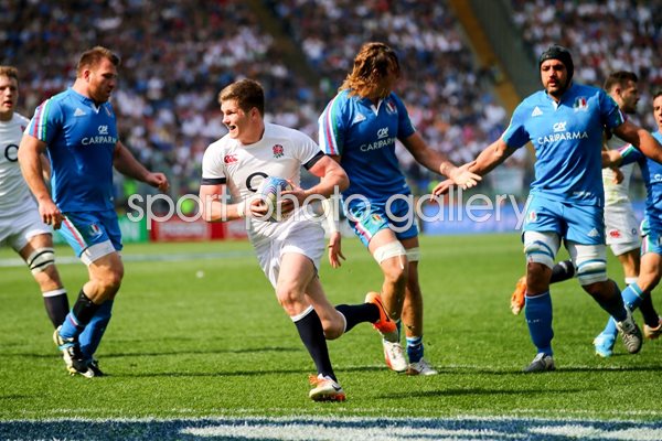 Owen Farrell scores England v Italy Rome Six Nations 2014