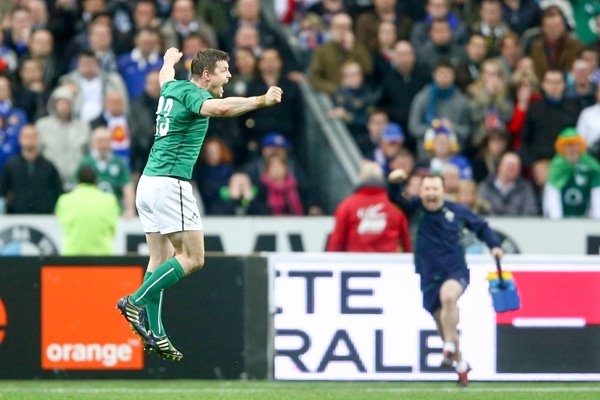 Brian O'Driscoll Ireland celebrates Six Nations 2014 win
