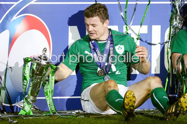 Brian O'Driscoll Ireland Six Nations winner Paris 2014