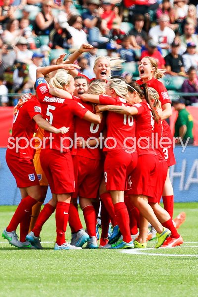 England Team Celebrate v Germany:  3rd Place Play-off