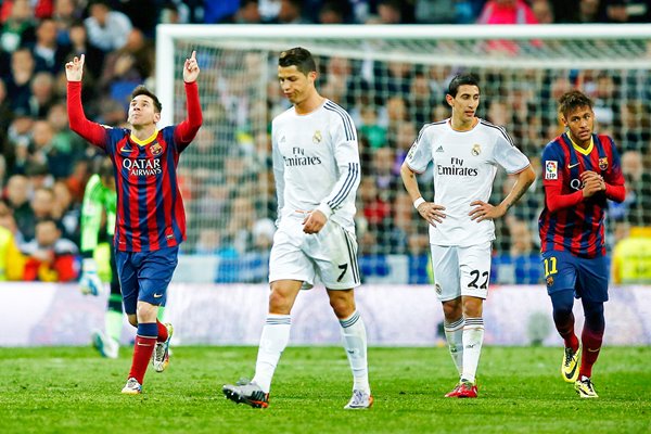 Leo Messi Barcelona scores v Real Madrid El Classico 2014