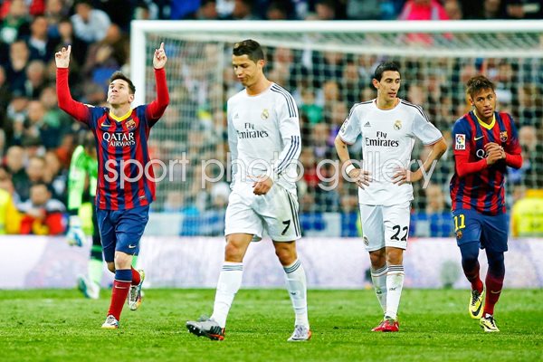 Leo Messi Barcelona scores v Real Madrid El Classico 2014
