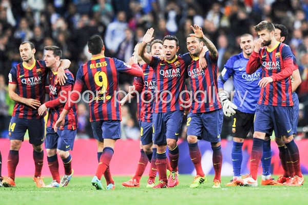 Barcelona victory v Real Madrid Bernabeu 2014