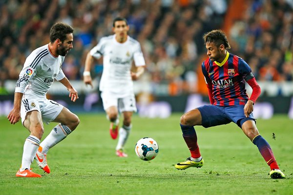 Daniel Carvajal Real Madrid v Neymar Barcelona La Liga 2014