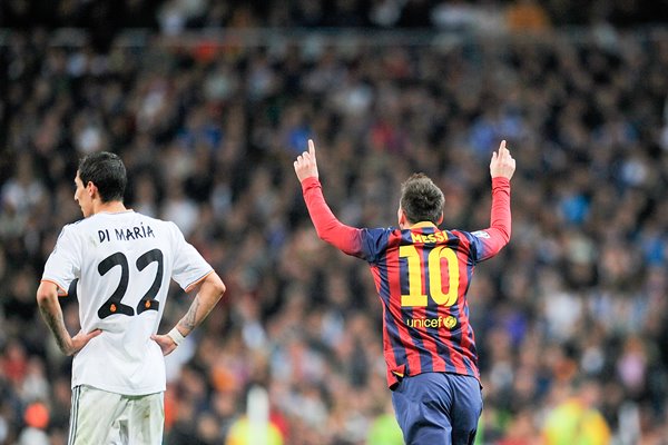 Leo Messi Barcelona scores v Real Madrid La Liga 2014