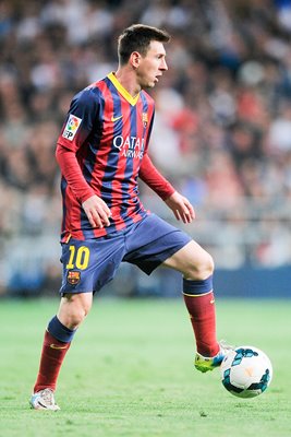 Leo Messi Barcelona v Real Madrid La Liga 2014