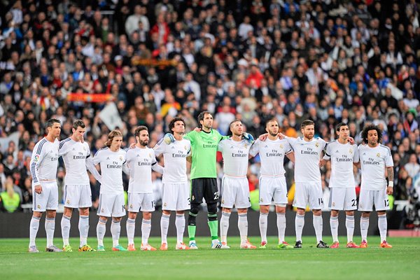 Real Madrid line up - La Liga 2014