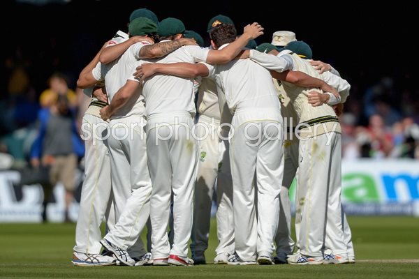 Australia Celebrate Winning Second Test Lords 2015