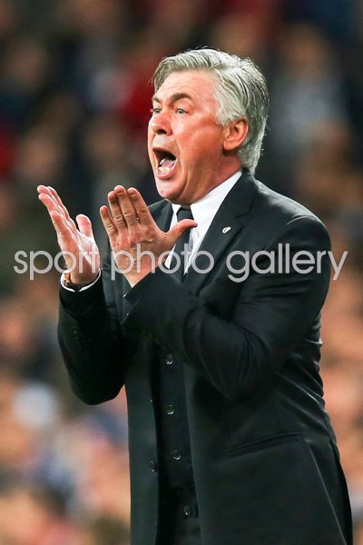 Carlo Ancelotti Real Madrid coach v Borussia Dortmund Champions League 2014