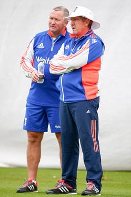 Trevor Bayliss & Paul Farbrace England Ashes 2015 Coaches 
