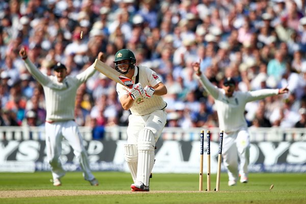 Steve Finn England bowls Mitchell March Australia Ashes 2015