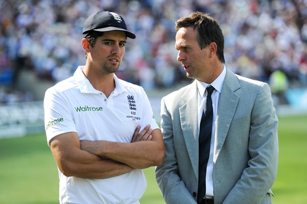 Alastair Cook & Michael Vaughan Edgbaston Ashes 2015