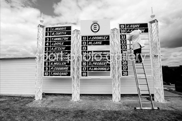  Goodwood Races Scoreboard B&W
