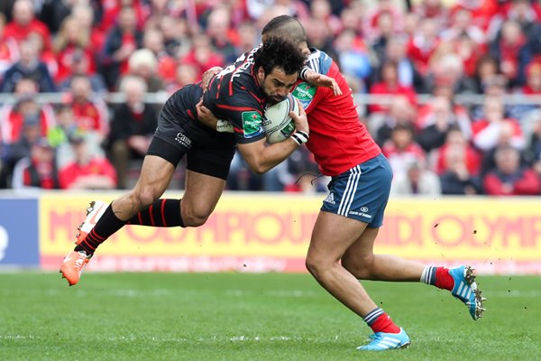 Simon Zebo Munster v Yohan Huget Toulouse Heineken Cup 2014