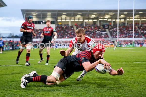 Mouritz Botha scores Saracens v Ulster Heineken Cup 2014