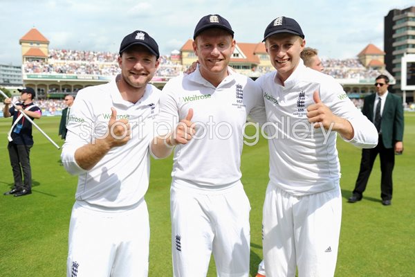 Lyth, Bairstow & Root Yorkshire & England Ashes Winners 2015
