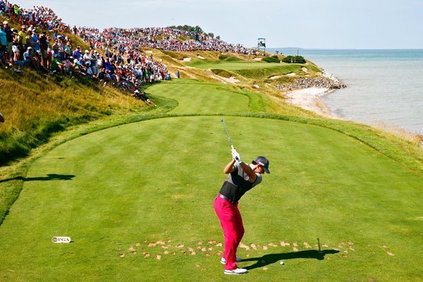 Rory McIlroy USPGA 7th Hole Whistling Straits 2015