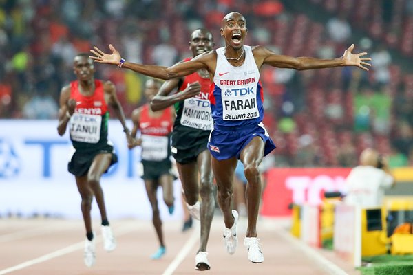 Mo Farah 10,000 Metre Champion Beijing 2015