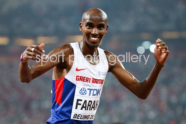 Mo Farah 10,000 Metre Champion Beijing 2015