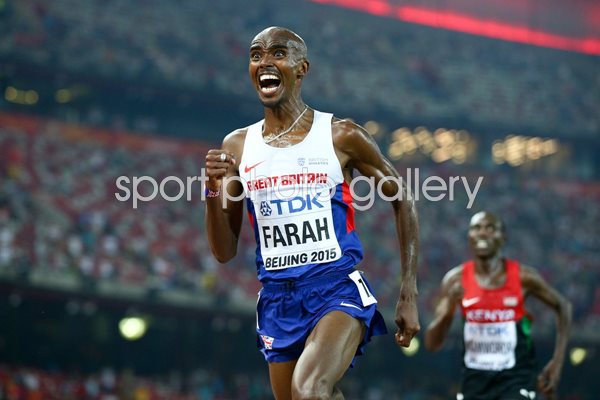 Mohamed Farah 10,000 Meters Champion Beijing 2015