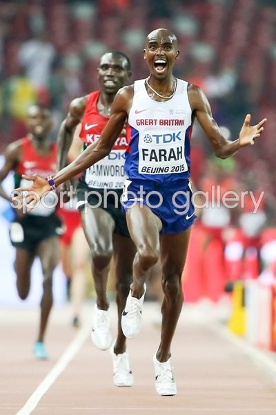 Mohamed Farah 10,000 Meters Champion Beijing 2015