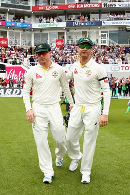 Chris Rogers and Michael Clarke Oval 2015